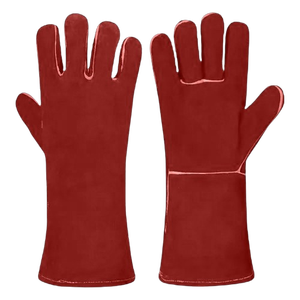 High Quality Cowhide Split Leather BBQ <b>Gloves</b> Heat and Spark Resistant Firefighting Industrial Safety Hand Protection <b>Gloves</b> - Product Image 6