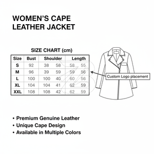 Women Genuine Leather Cape Sleeve Jacket Custom Logo OEM ODM Wholesale Color Block Fashion <b>Coat</b> Women's Jackets - Product Image 6