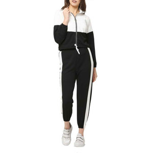 Ensemble sweat à capuche court zippé et pantalon pour femme OEM/ODM – Respirant, léger, décontracté, coupe ajustée, survêtement athlétique - Product Image 5