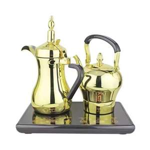 Auténtica Cafetera Árabe Dallah de Latón Hecha a Mano, Servidor de Café Tradicional de Oriente Medio para Uso en el Hogar, Cafetería o Restaurante - Product Image 3