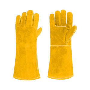 Guantes de Soldadura de Cuero de Vaca de Alta Resistencia para Seguridad Industrial, con Forro de Algodón, Resistentes a Chispas - Product Image 4