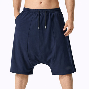 Wholesale Custom Men's Drop Crotch <b>Harem</b> <b>Shorts</b> Casual Drawstring Pocket <b>Shorts</b> OEM ODM Manufacturer - Product Image 1