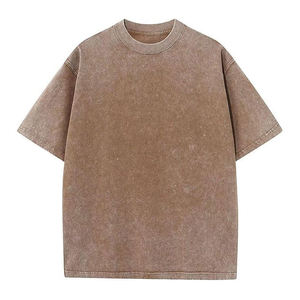 T-shirts pour hommes de qualité supérieure, délavés à l'acide, à épaules tombantes, coupe ample, 100% coton, poids lourd - Product Image 4