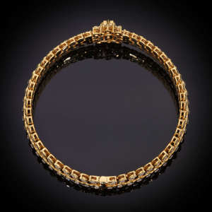 Bracelet de luxe en diamant de laboratoire pour femme, plaqué or, taille ronde, certifié IGI, bracelet de créateur, bijoux de mariage - Product Image 5