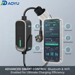 Chargeur EV portable intelligent de niveau 2, 48A, 11,5 kW, type 1 J1772, avec application WiFi Bluetooth OCPP, station de charge rapide pour Tesla J1772 - Product Image 2