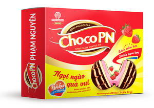 เวเฟอร์เคลือบช็อกโกแลตนุ่มคุณภาพสูง รสสตรอว์เบอร์รีหวาน พร้อมมาร์ชเมลโลว์ อายุการเก็บรักษา 12 เดือน บรรจุภัณฑ์กล่องใหญ่/ถุง 264 กรัม - Product Image 5