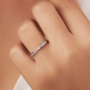 Everyday Grace CZ Rhodium Plated 925 Silver Women <b>Ring</b> (<b>Adjustable</b>) Wedding Women Daily Fine Jewelry Handmade Bulk Product - Product Image 5