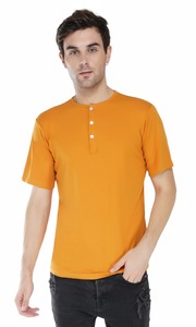Wholesale Summer Short Sleeve T-<b>Shirt</b> <b>Half</b> <b>Button</b> up New Design Plain Color 100% Cotton Knitted Fabric Comfortable Size - Product Image 4