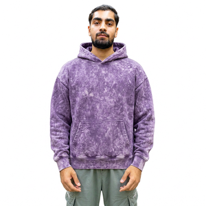 Sweat-shirt à capuche pour homme, surdimensionné, imprimé tie-dye 3D, de haute qualité, 100% coton, tissu molletonné français, streetwear décontracté - Product Image 4