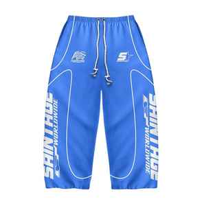 Conjunto de Chándal Cortavientos de Satén Azul Tejido para Invierno con Logotipo Personalizado y Ribete Reflectante, 2 Piezas, Muid Industry - Product Image 4