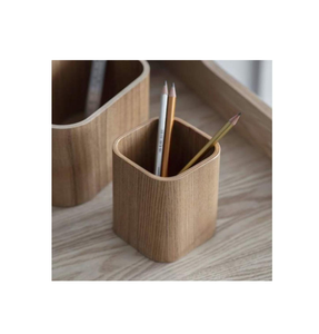 Support de rangement pour stylos et crayons en bois durable, finition naturelle, pour décoration de bureau - Product Image 2