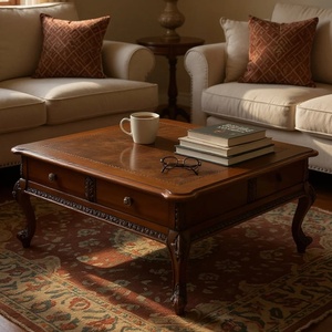 Antique Coffe Table Made Of <b>Solid</b> Teak <b>Wood</b> High Quality With Dark Brown For Living Room Use. - Product Image 6