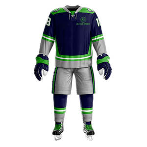 Ensemble d'équipement de protection pour équipe de hockey sur glace, kit d'entraînement et de match, uniforme de joueur de hockey sur glace de haute qualité - Product Image 1