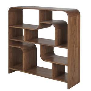 Étagère à livres artistique en bois de teck - Product Image 1