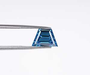 Trapezoid <b>Step</b> Cut Blue Lab Grown Diamond Loose Stone Fancy Color CVD Diamond for Side Stones Making Jewelry Rings Earrings - Product Image 1