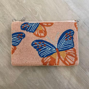 Monedero de cuentas de semillas hecho a mano de la India para monedas, maquillaje, tarjetas de crédito y tarjetas de regalo, para mujeres y niñas - Product Image 6
