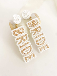 เครื่องประดับผู้หญิงทำมือ น้ำหนักเบา ใช้งานได้หลากหลาย สไตล์เรียบง่าย ประดับด้วยลูกปัดข้าว รูปตัวอักษรเจ้าสาว โดย MULTI CRAFT - Product Image 3