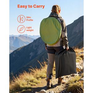 Inodoro Portátil Moderno para Camping, Capacidad de Carga de 330 Libras, Plegable, para Uso Adulto, con Bolsa de Transporte y Bolsas de Basura - Product Image 6
