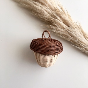 Sonajero de ratán natural para bebés, juguete mordedor hecho a mano, ecológico, para recién nacidos. - Product Image 6