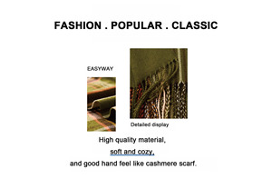 Écharpe en cachemire imitation à carreaux, châle chaud et épais en tricot pour femme avec pompons, idéal pour les fêtes d'hiver en extérieur - Product Image 6