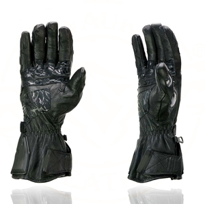 ถุงมือหนังสีดำสำหรับผู้ชาย Samroz Sports พร้อมแผ่นป้องกันข้อนิ้ว - Product Image 3