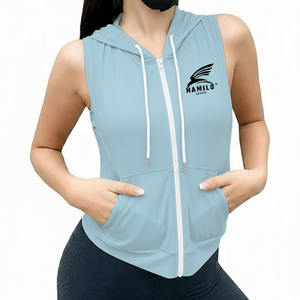 เสื้อฮู้ดดี้แขนกุดผู้ชายแฟชั่นสวยๆ สั่งทำได้ ขายดีที่สุด เหมาะสำหรับออกกำลังกาย น้ำหนักเบา ผ้าคอตตอนผสม สำหรับผู้ชาย - Product Image 6