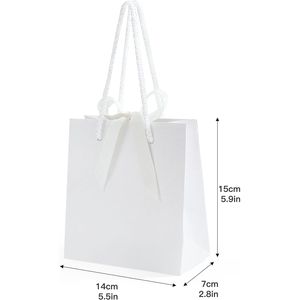 Confezione da 10 Sacchetti Regalo Promozionali in Carta Antigraffio con Manici a Nastro, Dimensioni 5.5x2.8x5.9 Pollici, per Piccole Imprese e Regali di Compleanno - Product Image 3