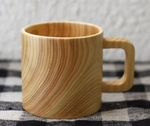 Tasse en bois faite à la main, tasse à café en bois massif naturel, style rustique, écologique, réutilisable, pour un usage quotidien, cuisine, salle à manger - Product Image 4