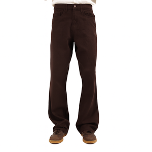 Pantalon en jean pour homme personnalisé, respirant, de haute qualité, marron foncé, taille haute, coupe décontractée, disponible en gros (OEM) - Product Image 1