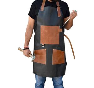 Tablier de travail professionnel en cuir, durable, multi-poches, pour barbier, chef et travail du bois, faible MOQ, commandes en gros OEM - Product Image 4