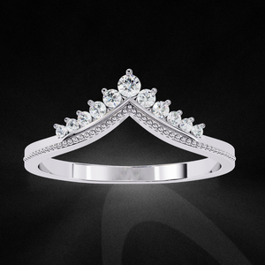 แหวนแต่งงานแบบมินิมอลสำหรับผู้หญิง ประดับเพชรทรงกลม 0.20 กะรัต เพาะเลี้ยงในห้องปฏิบัติการ ได้รับการรับรองจาก IGI ตัวเรือนทองคำขาว 14K - Product Image 3