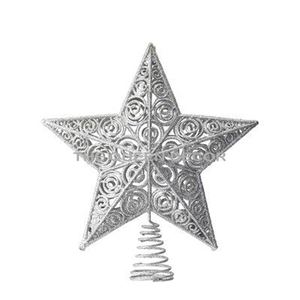 Décoration de Noël Best-seller : Décoration de sommet d'arbre de Noël en fil de fer doré, flocon de neige à sublimation vierge, avec gemmes, pour la décoration de la maison - Product Image 3