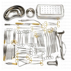 Ensemble d'instruments pour césarienne de 80 pièces, kit d'instruments chirurgicaux d'obstétrique et de gynécologie, acier inoxydable, stérilisé à haute température, certifié CE - Product Image 1