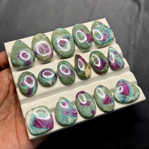 <b>ruby</b> in fuchsite loose gemstone cabochon stone for jewelry making <b>bracelet</b> necklace pendant ring - Product Image 3