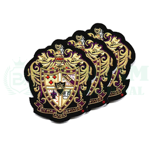Écusson brodé sur mesure en fil d'or, motif ancre nautique et couronne, à coudre, blason maritime brodé à la main pour blazer - Product Image 4