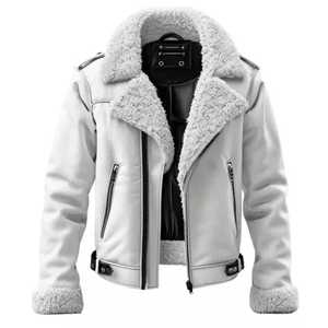 CLOVIX SPORTS Custom Design Leather <b>Fur</b> Jacket Men High Quality Premium Streetwear Jacket Wholesale - Product Image 5
