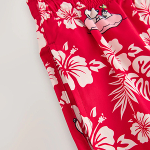 Shorts Rojos Estampados para Hombre, Traje de Baño Casual de Secado Rápido con Cierre de Cordón, Shorts Cortos con Estampado de Personajes - Product Image 2