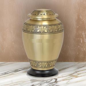 Urnas de Cremación de Metal en Bronce Dorado Mate, Color Personalizado, Mayorista de Artículos Funerarios, Recipientes Decorativos para Cenizas Conmemorativas - Product Image 2