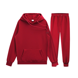 ชุดเซ็ตเสื้อฮู้ดดี้สีขาวล้วนแบบสตรีทแวร์น้ำหนักเบาและกางเกงขายาวลำลอง แขนยาว มีเชือกผูก - Product Image 3