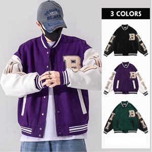 Chaquetas universitarias de béisbol de chenilla para hombre de alta calidad de fabricante OEM 2026, con forro de plumón, superventas al por mayor para el invierno - Product Image 3