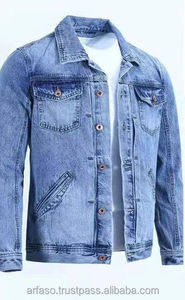 PREGO INDUSTRIES 2026 Blouson en jean slim pour homme, style urbain, respirant, séchage rapide, écologique, hiver, 380g, logo personnalisé sur le devant - Product Image 6