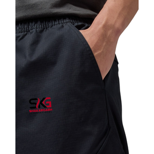 Pantalon cargo décontracté pour homme Shakargarh International, noir, en coton mélangé, léger, à séchage rapide, coupe large, style streetwear d'hiver - Product Image 2