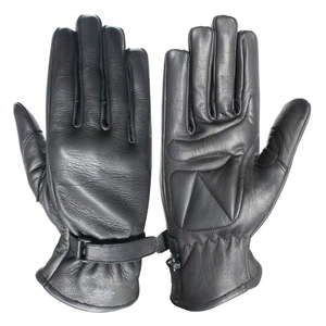 Service OEM ODM, gants de moto en cuir véritable noirs, entièrement couvrants, pour la conduite à moto, vente en gros - Product Image 1