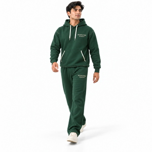 Conjunto Deportivo Unisex 100% Algodón, Sudadera con Capucha y Pantalones Joggers, Corte Holgado, Largo Completo, Color Sólido, Ropa Casual de Verano, Bolsillos Laterales, Ecológico - Product Image 2