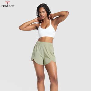 กางเกงโยคะชายหาดสีพื้นไซส์ใหญ่สำหรับผู้หญิงรุ่นใหม่ ระบายอากาศได้ดี กางเกงขาสั้นชายหาดแบบเรียบๆ สั่งทำได้ - Product Image 6