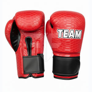 Gants de boxe en cuir professionnels de haute qualité, design personnalisé, service OEM, évacuation de l'humidité, fermeture auto-agrippante - Product Image 3