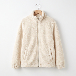 2026 Custom <b>Sherpa</b> <b>Fleece</b> <b>Jacket</b> Premium Teddy Fabric Full Zip Winter Bomber Coat Wholesale - Product Image 3