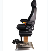 Siège de capitaine marin, siège de pilote de bateau, siège rond en aluminium avec support, chaise de pilote marin avec pédale pliable et base de siège