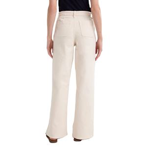 Haute qualité confortable couleur unie surdimensionné femmes lavé Denim pantalon respirant fabriqué en usine jean pour la mode décontractée - Product Image 3