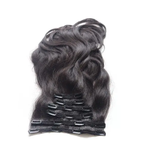 Clip In Human Hair Extensions Natural Wavy Easy Install Hair Extensions Make Hairstyles